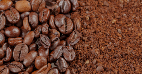 Coffee beans and ground beans